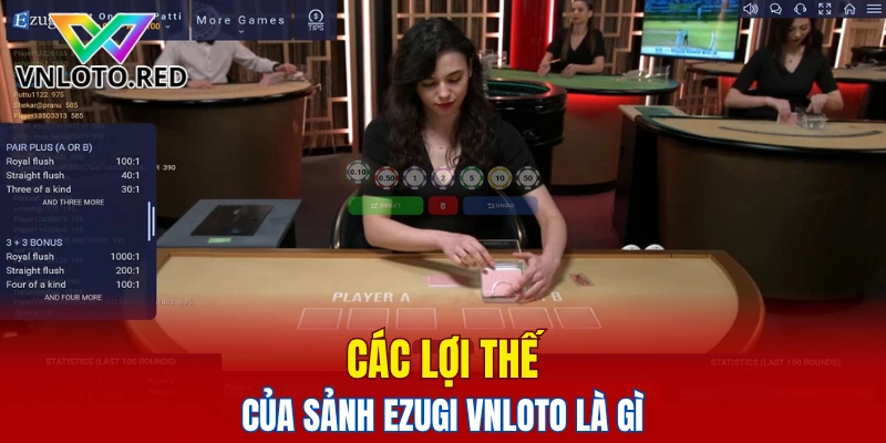 Sảnh Ezugi Vnloto - Trải Nghiệm Casino Đỉnh Cao 2025 6 Các lợi thế của sảnh Ezugi Vnloto là gì